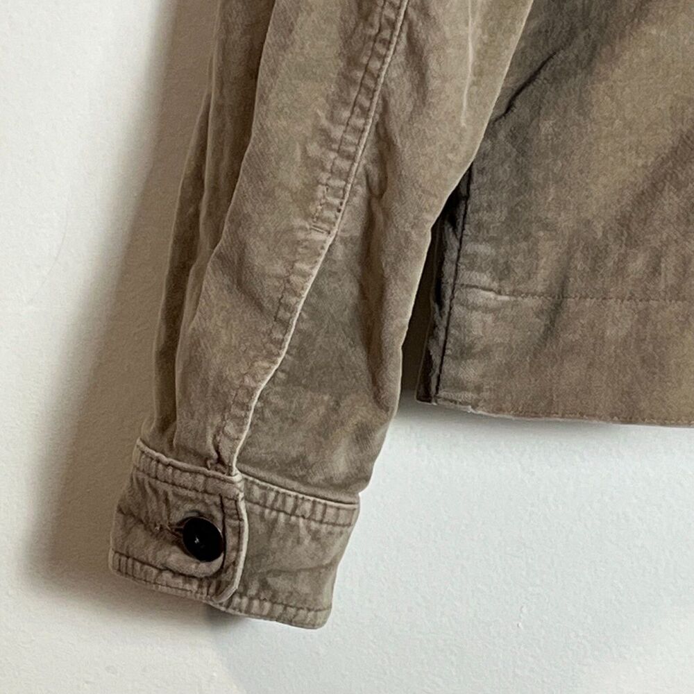 LL Bean Womens Small Corduroy Trucker Jacket Tan Taupe Cotton Blend Lined 0DDN4 - Picture 5 of 7